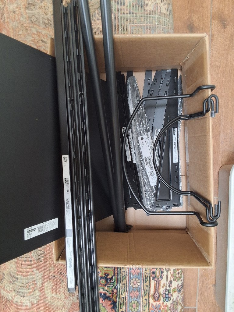 Ikea Boaxel antraciet set, Huis en Inrichting, Ophalen of Verzenden, Zo goed als nieuw
