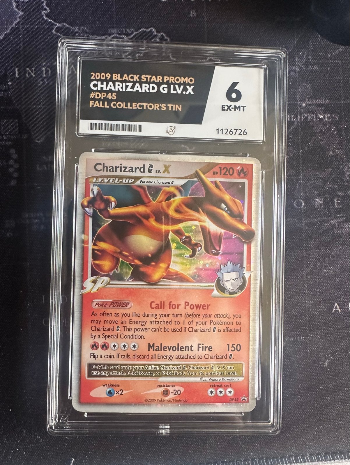 Charizard G LV.X 2009 Black Star Promo DP45 ACE Graded 6, Hobby en Vrije tijd, Verzamelkaartspellen | Pokémon, Ophalen of Verzenden