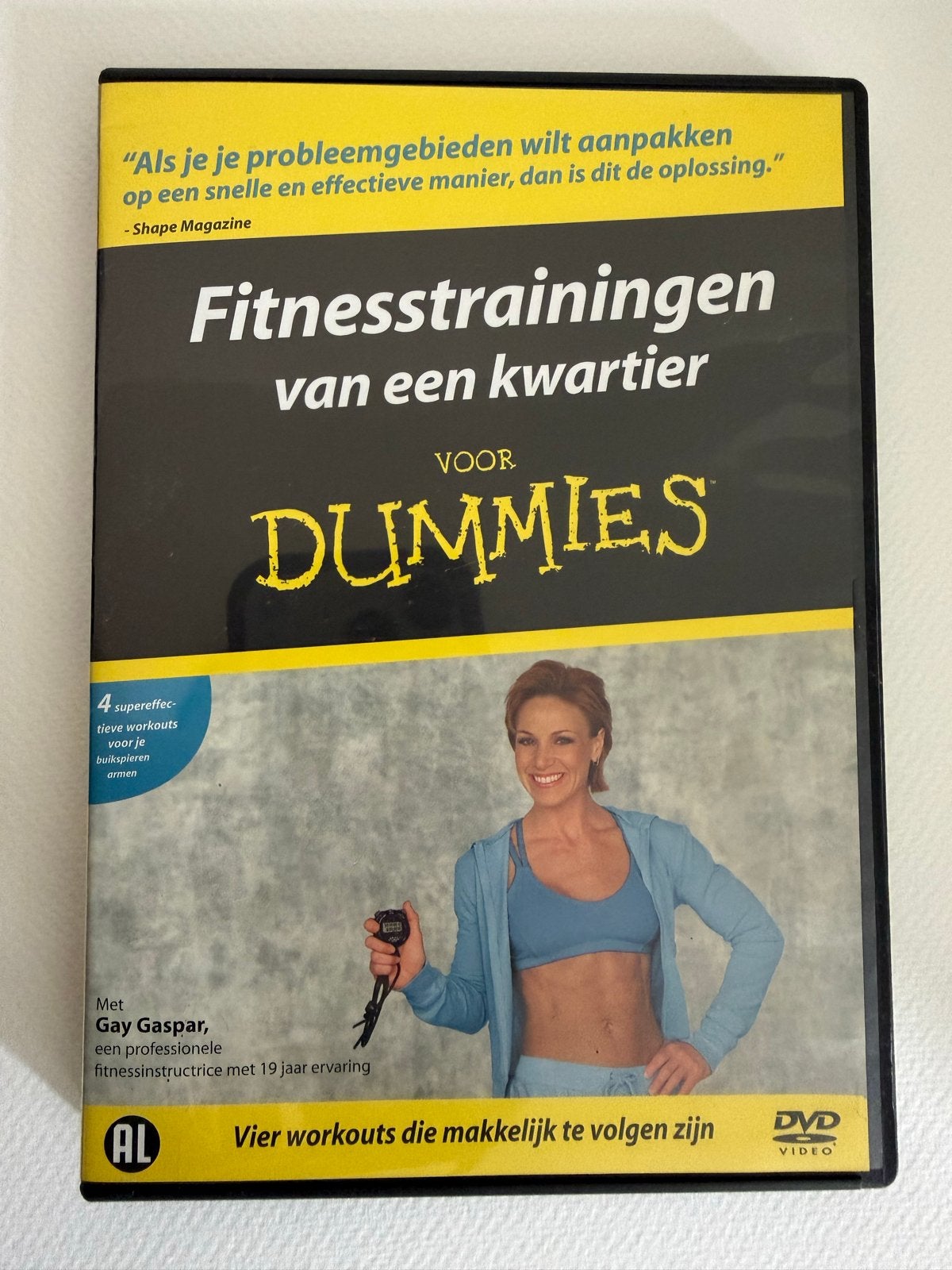 Fitnesstrainingen van een kwartier voor Dummies DVD, Alle leeftijden, Workout, Yoga, fitness of dans, Gebruikt
