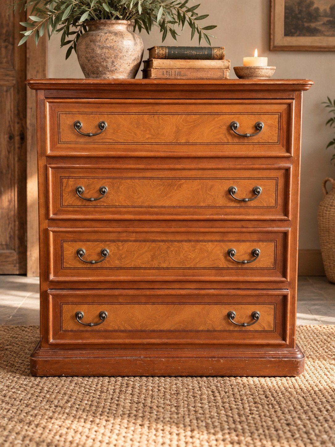 antieke vintage  lade kast, Ophalen, Gebruikt, 50 tot 100 cm, 3 of 4 laden