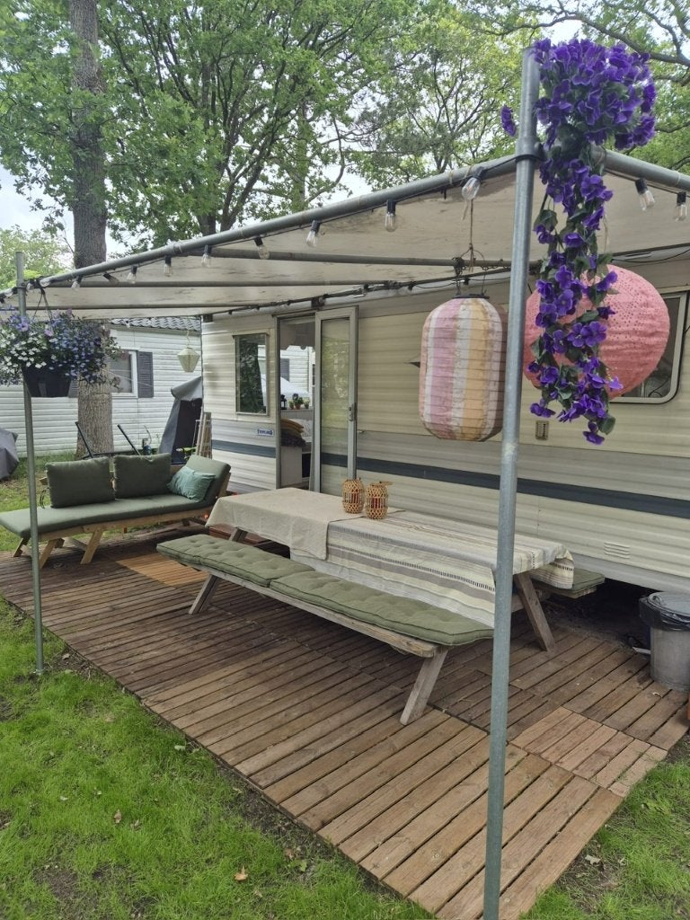 TE HUUR (periode 6 juli - 2 aug) - stacaravan Camping Bakkum