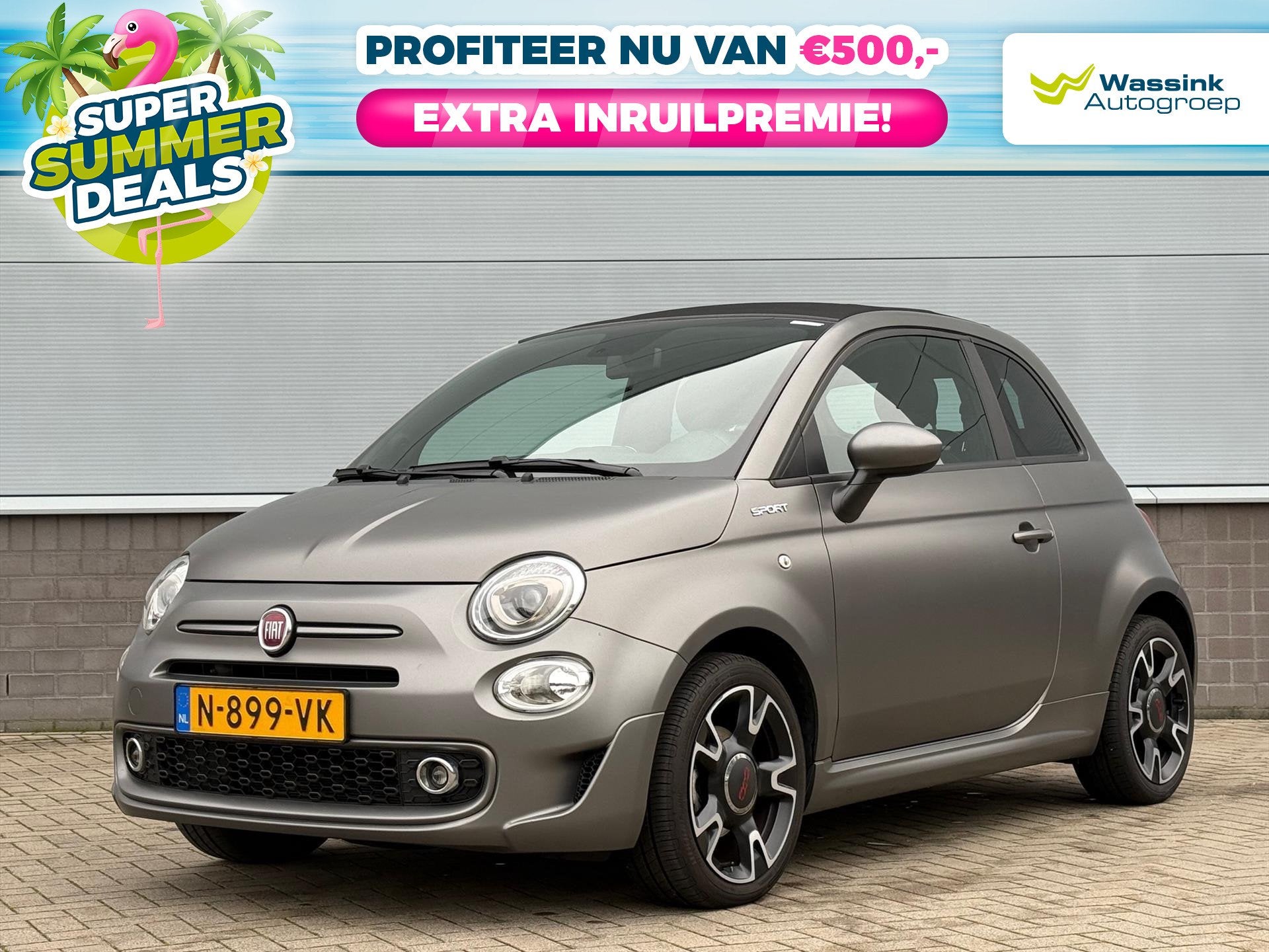 Fiat 500C Cabrio 70 pk Hybrid Sport Apple Carplay | SUMMER D