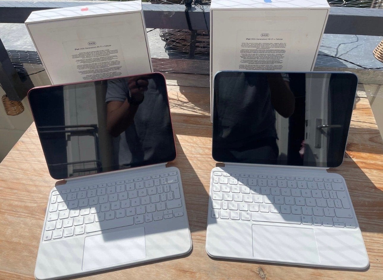 2x Apple Magic Keyboard Folio voor iPad 10e generatie, Computers en Software, Apple iPad, Wit, Ophalen of Verzenden, Zo goed als nieuw