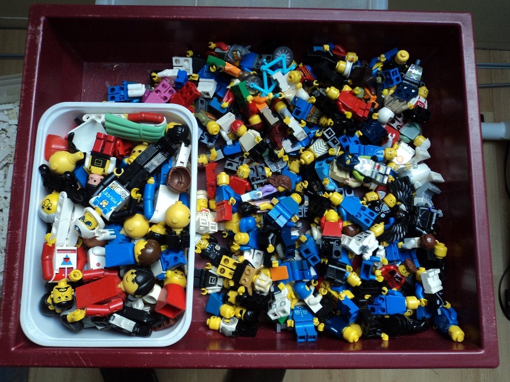 lego poppertjes 0.8 kg, Gebruikt, Overige thema's, Lego, Ophalen of Verzenden