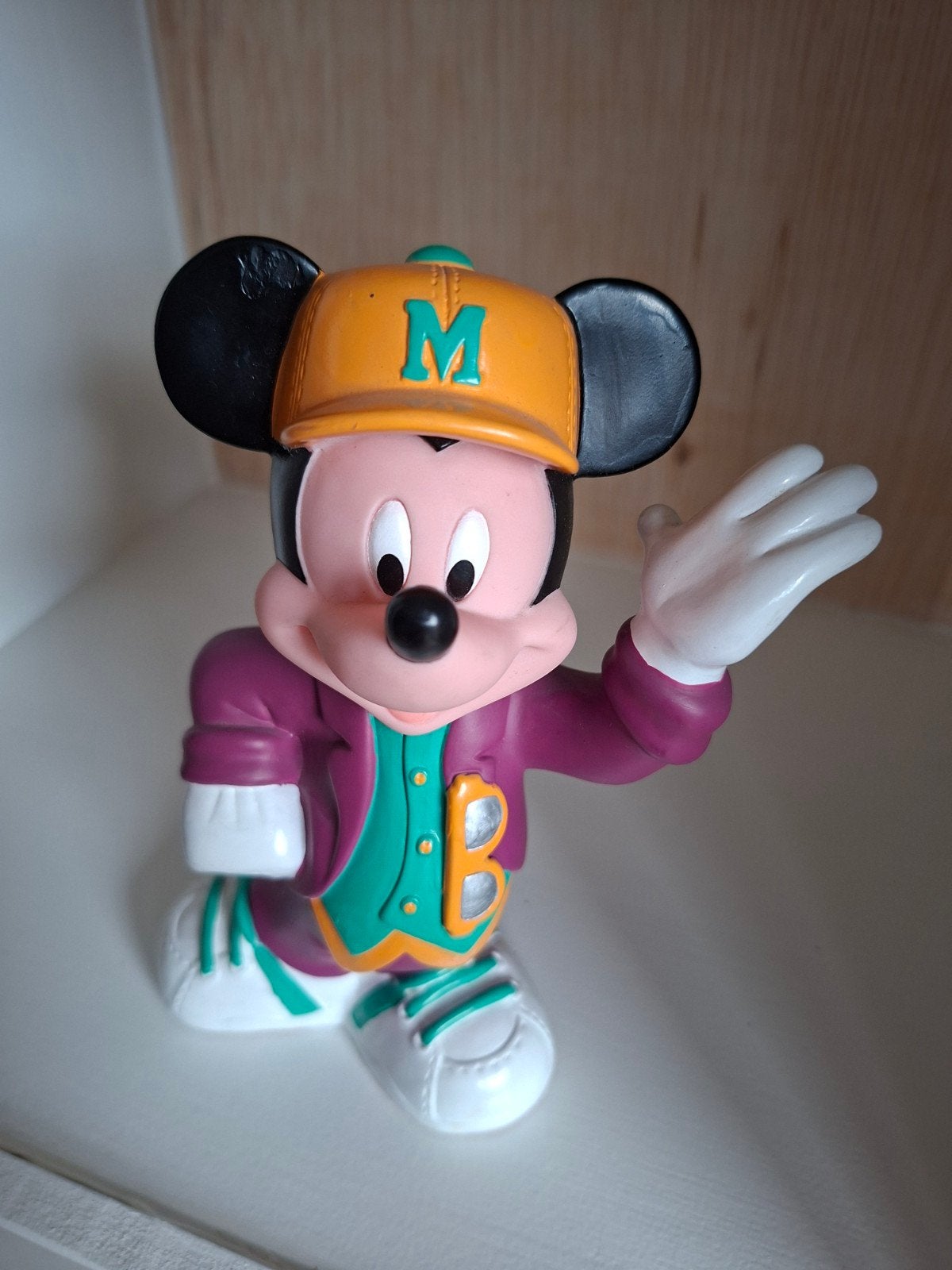 Vintage Mickey Mouse spaarpot - Disney, Verzamelen, Spaarpotten, Gebruikt, Strip- of Tekenfilmfiguur, Kunststof, Ophalen of Verzenden