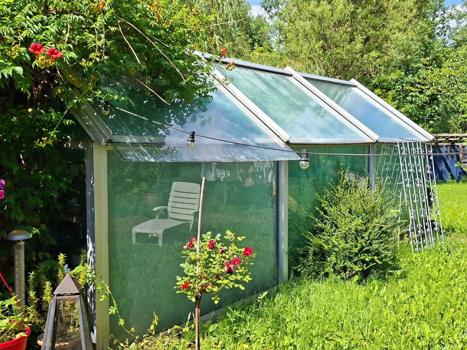 Grote tuinkas GRATIS, Tuin en Terras, Kassen, Ophalen, Glas, Gebruikt, Aluminium