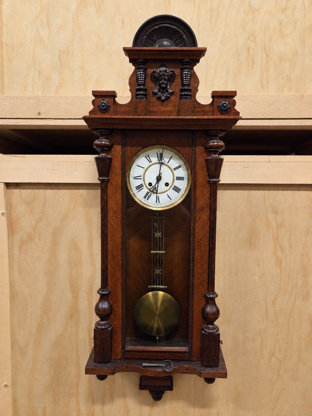antieke klok regulateur wandslingerklok wandklok, Ophalen