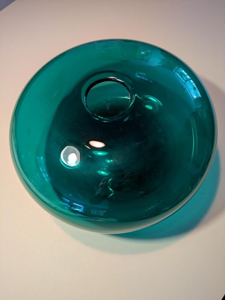 Vintage Ikea Glaskara schaal/vaas van glas, groen, Ophalen