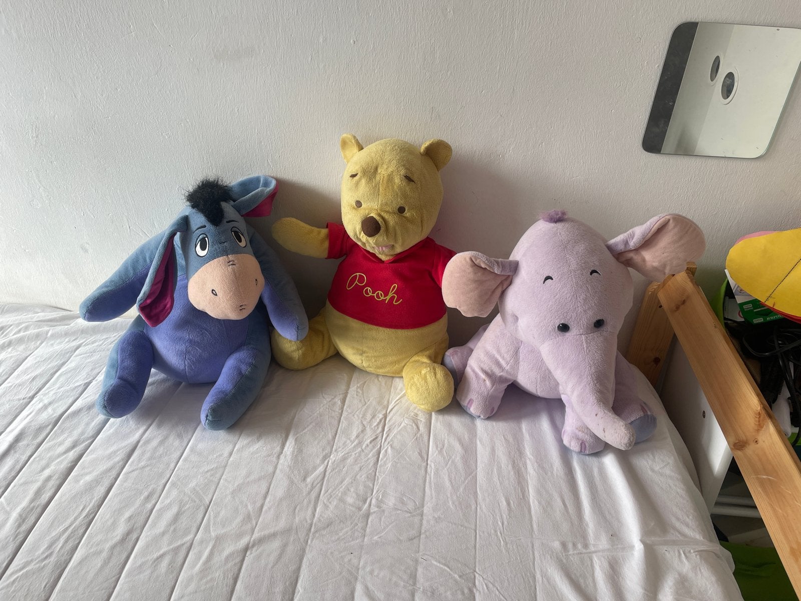 Winnie de Poeh, Iejoor en Olifant knuffels, Kinderen en Baby's, Speelgoed | Knuffels en Pluche, Ophalen, Gebruikt, Disney, Geel
