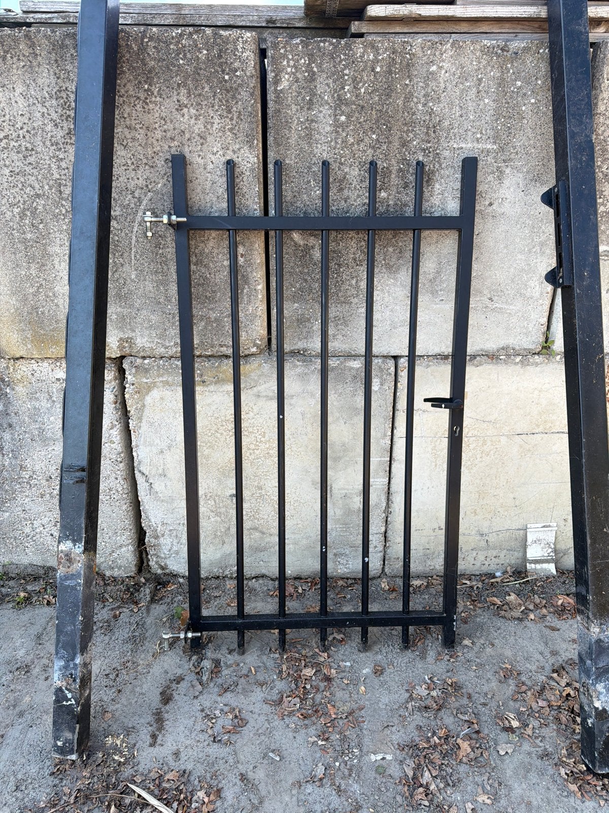 Zwarte stalen poort 950x1700mm, Tuin en Terras, Met poort, Gebruikt, Ophalen of Verzenden, Tuinhek
