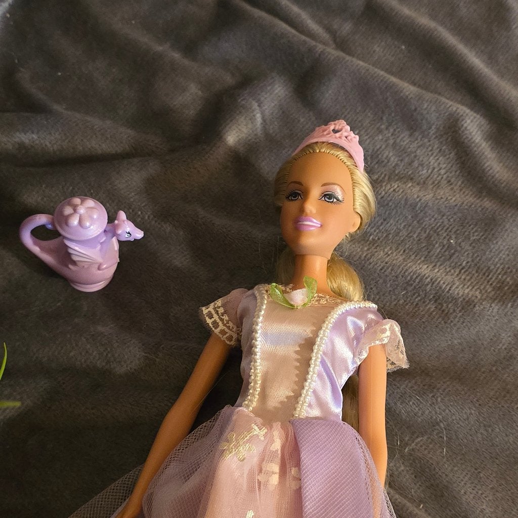 Barbie Princess Collection Tea Party as Rapunzel, Ophalen of Verzenden, Zo goed als nieuw, Barbie