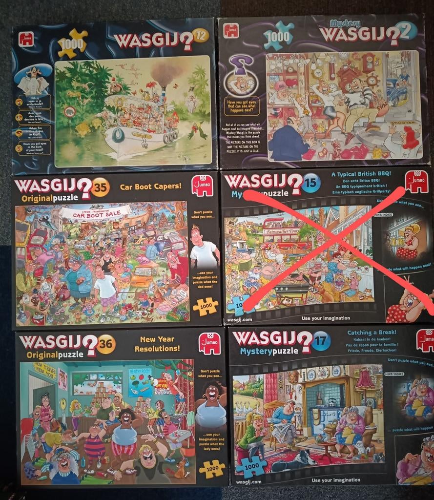 Veel wasgij puzzels, Ophalen of Verzenden, 500 t/m 1500 stukjes, Gebruikt