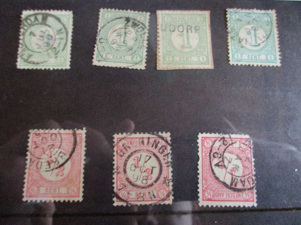 postzegels cijfer kaveltje NVPH 30 en NVPH 31 vele, Ophalen of Verzenden, T/m 1940, Gestempeld