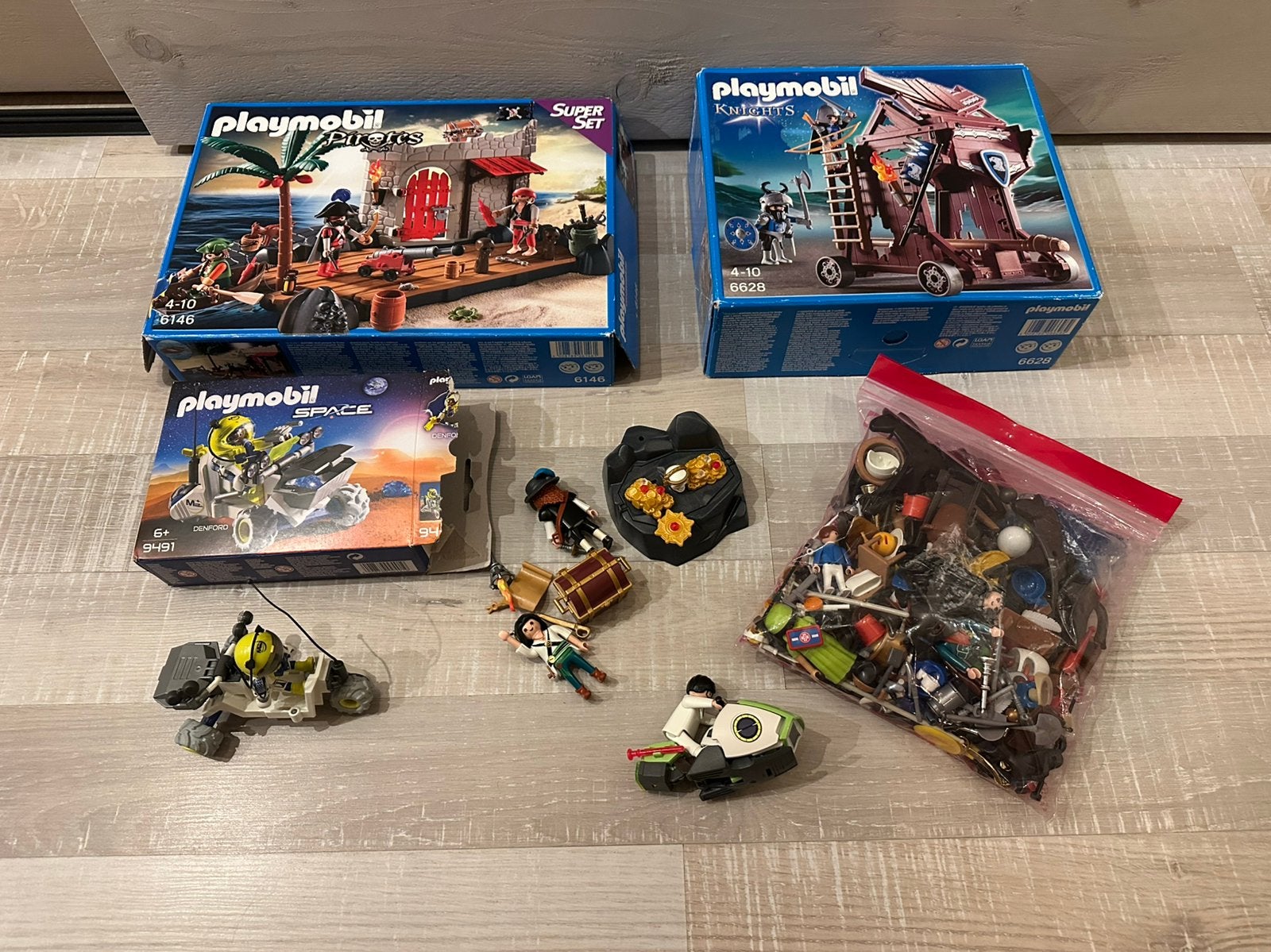Diverse Playmobil ridders, piraten, ruimtevaart, kleingoed, Kinderen en Baby's, Ophalen of Verzenden, Gebruikt