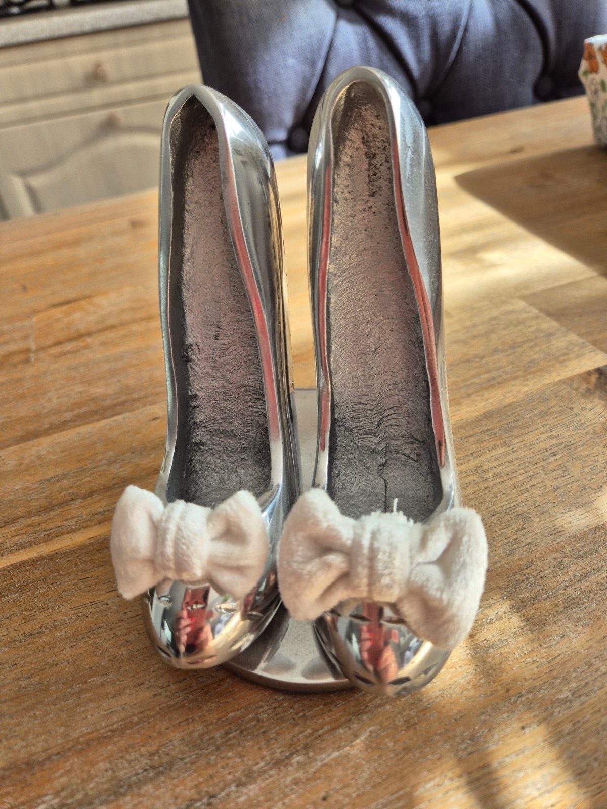 Riviera maison😊mini pumps, Ophalen of Verzenden, Zo goed als nieuw, Zilver