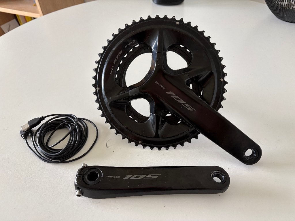 Giant Power Pro Shimano 105 Powermeter (52x36 170mm), Fietsen en Brommers, Fietsonderdelen, Crankstel of Pedalen, Gebruikt, Shimano 105