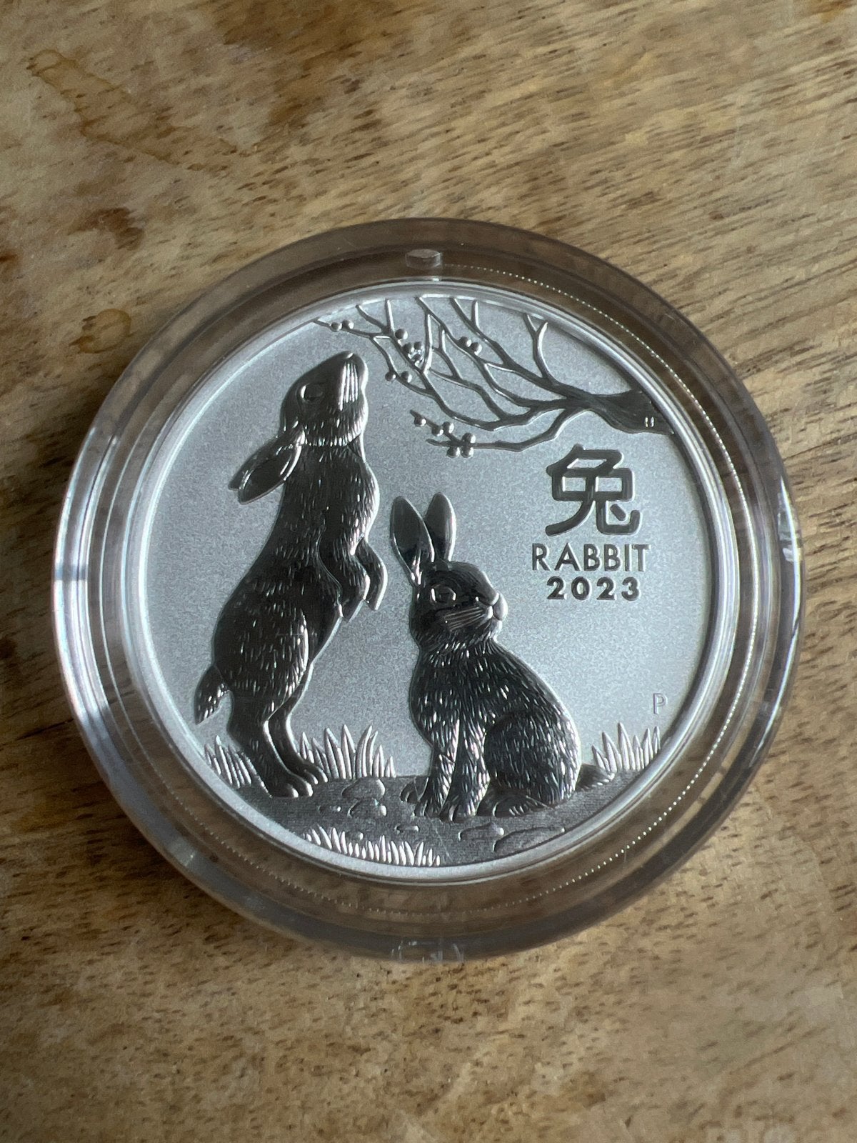 Lunar 3 2023  Konijn 2 oz Zilveren Munt Australië, Ophalen of Verzenden, Zilver