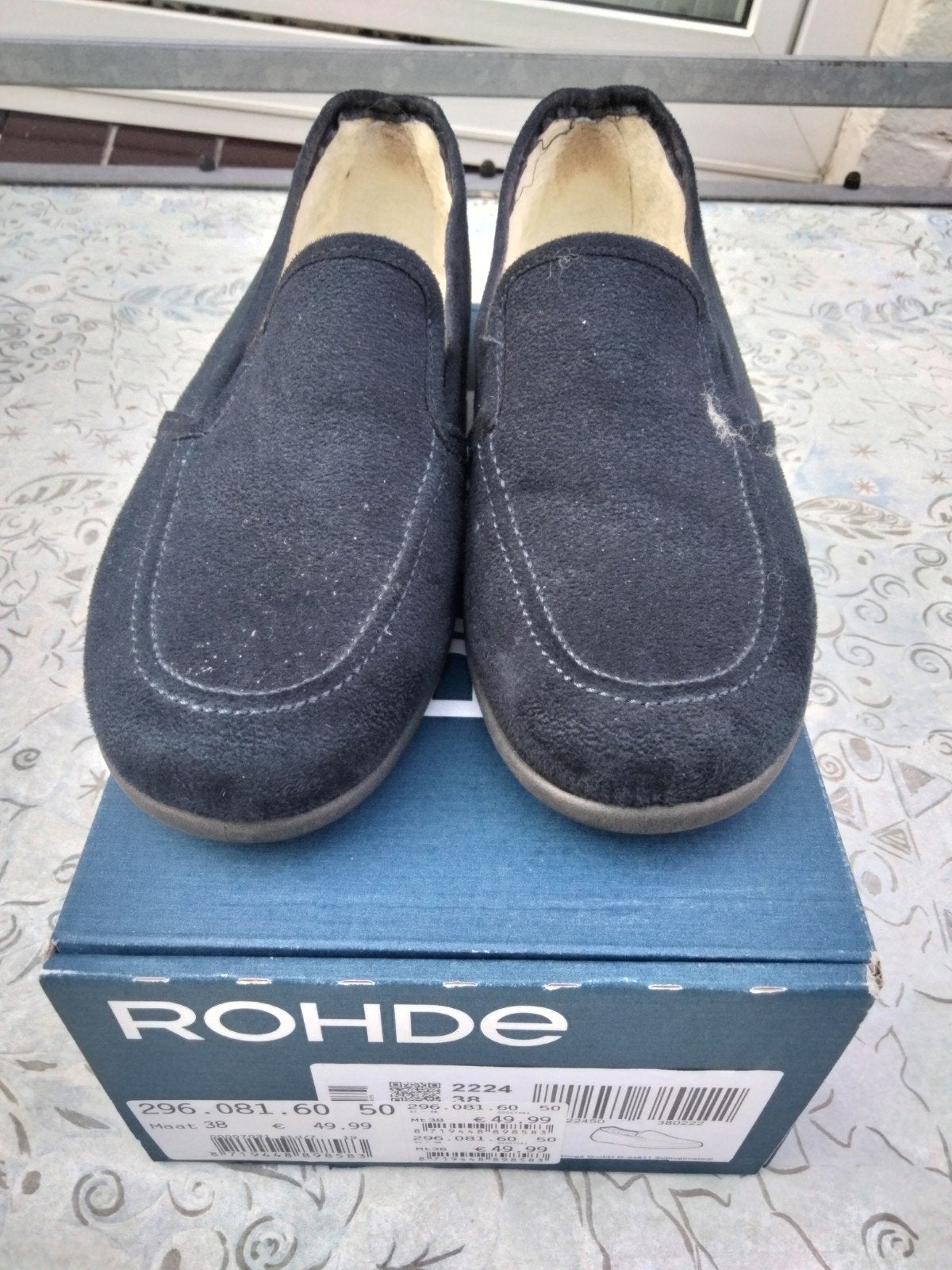 Rohde blauwe pantoffels maar 38, Ophalen of Verzenden, Zo goed als nieuw, Blauw