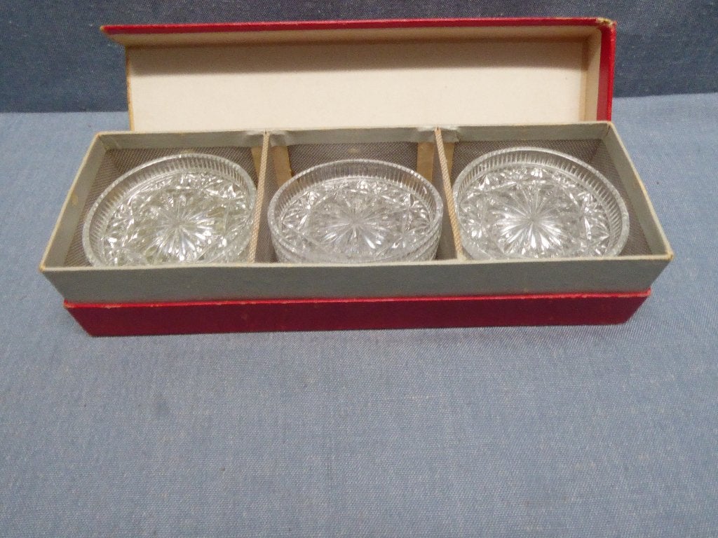 Kristallen onderzetters | diameter 7,5 cm | nieuw, Overige typen, Nieuw, Ophalen of Verzenden, Glas