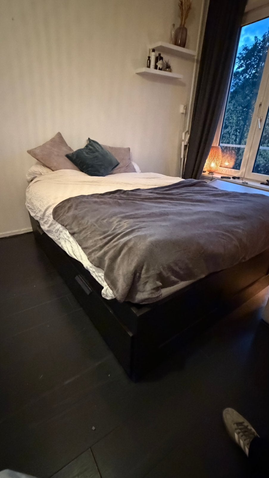 Bed, Ophalen, Zo goed als nieuw, Tweepersoons, 140 cm