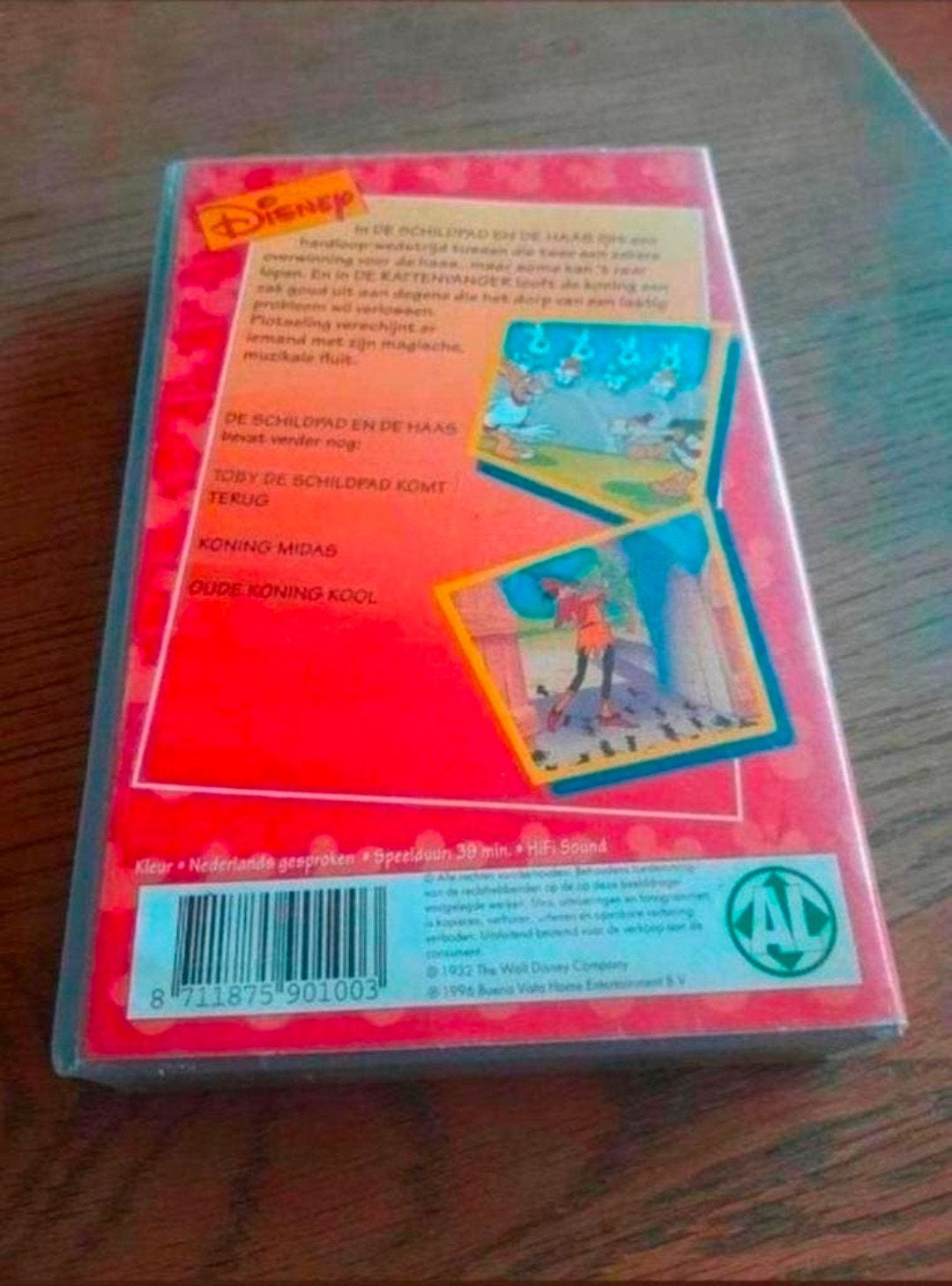 Disney Schildpad en de haas videoband., Cd's en Dvd's, Gebruikt, Tekenfilm, Alle leeftijden, Ophalen of Verzenden