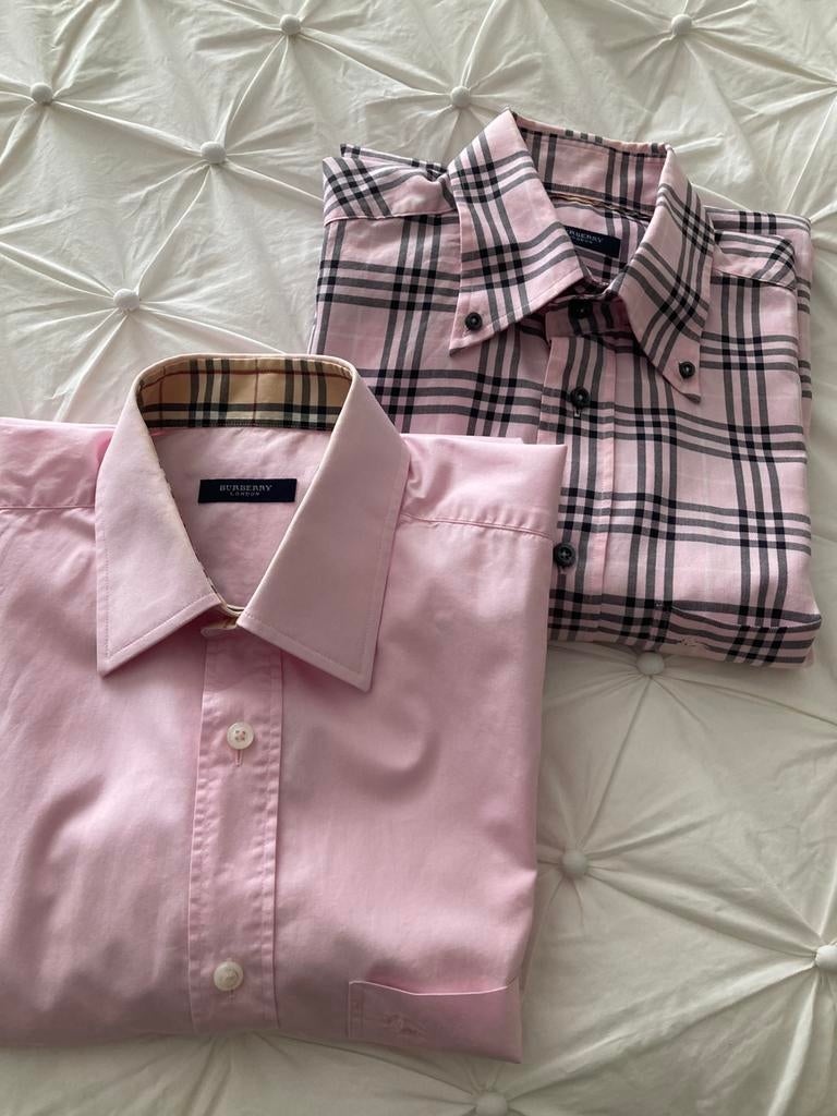 BURBERRY OVERHEMDEN MT 41, Kleding | Heren, Ophalen, Zo goed als nieuw, Halswijdte 41/42 (L)