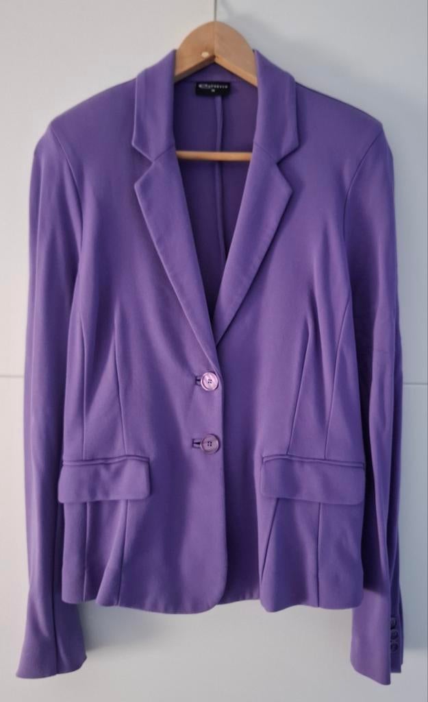 Mooie paarse blazer in stretcretchjersey Expresso maat 38, Maat 38/40 (M), Expresso, Paars, Ophalen of Verzenden