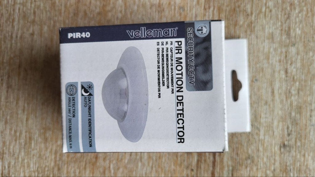Velleman PIR40 bewegingsmelder 360 plafond inbouw, Doe-het-zelf en Verbouw, Ophalen of Verzenden, Nieuw, Overige typen