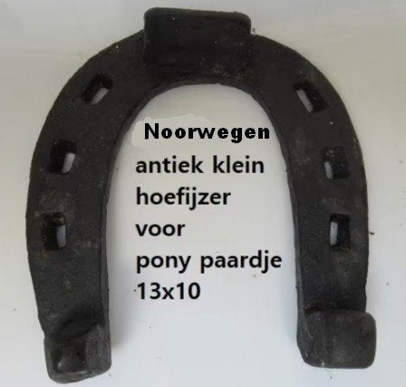 antiek Noors hand gesmeed hoefijzer, rond 1900, Antiek en Kunst, Ophalen of Verzenden