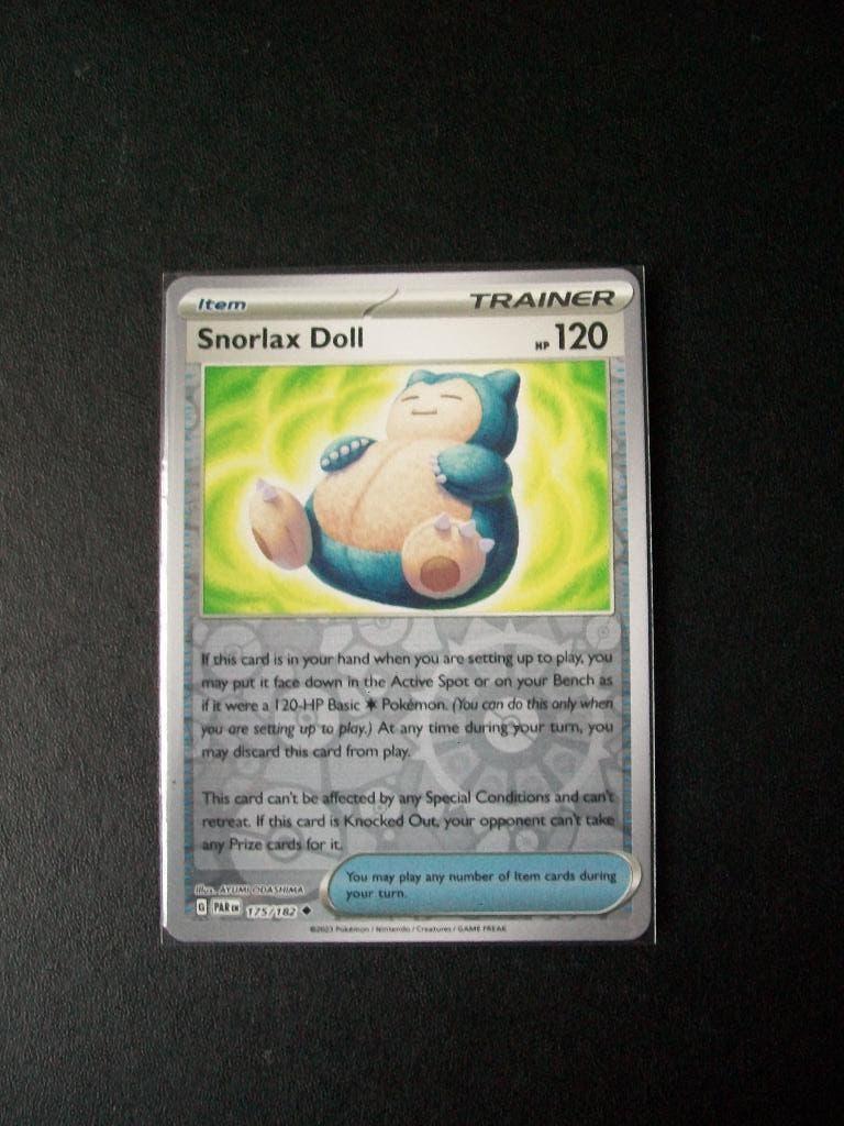 2288: Nieuwe Pokemon Kaart holofoil SNORLAX DOLL  (175/182), Verzenden, Nieuw, Losse kaart, Foil