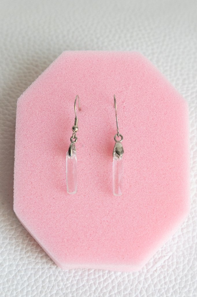 Oorbellen met kristallen Swarovski staafje, Met kristal, Overige materialen, Hangers, Overige kleuren