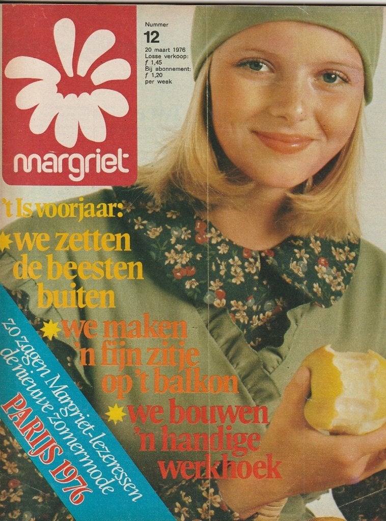 Vintage tijdschrift Margriet 1976 n.12 poppen maken & mode, Verzamelen, Verzenden, 1960 tot 1980, Nederland, Tijdschrift
