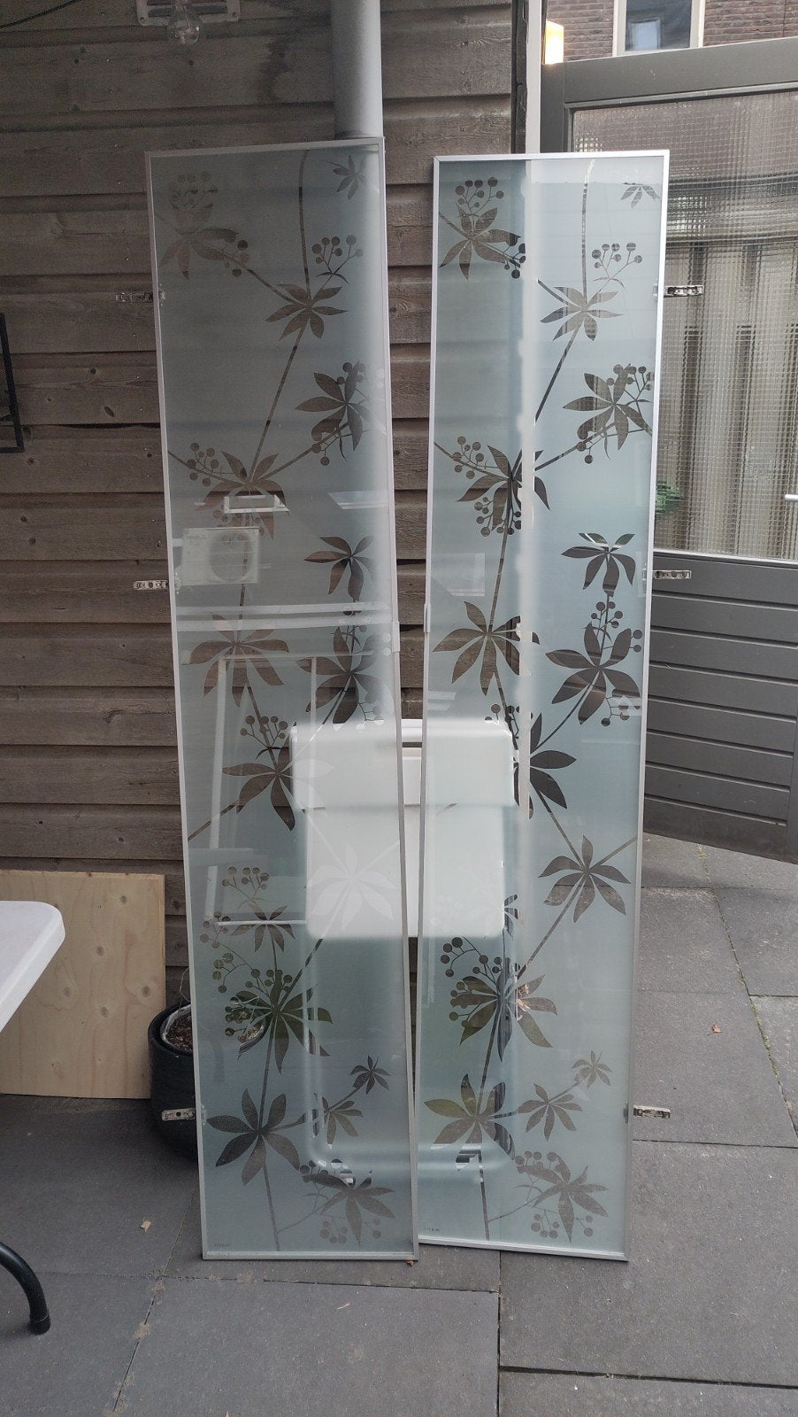 IKEA kastdeuren 39x193cm met bloemmotief, Ophalen, Gebruikt