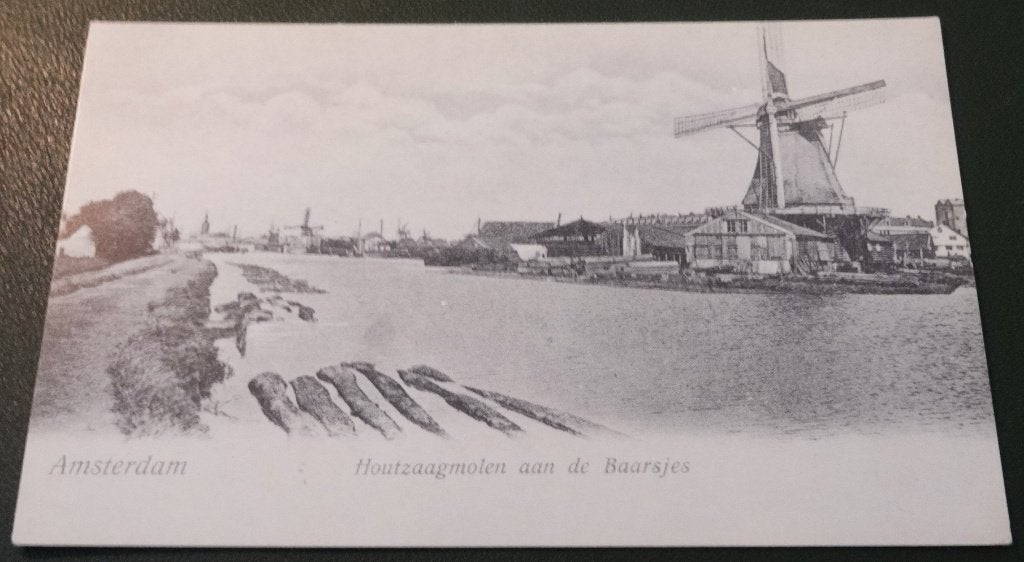 Amsterdam - Houtzaagmolen aan de Baarsjes - KAm05, Verzamelen, Ansichtkaarten | Nederland, Verzenden, 1920 tot 1940, Ongelopen