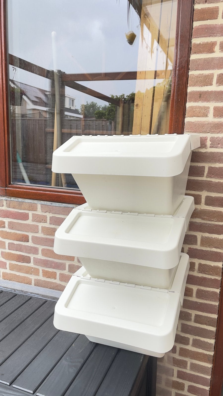 IKEA SORTERA Afvalbakken (3 stuks), Kunststof, Gebruikt, 50 tot 100 cm, Verzenden