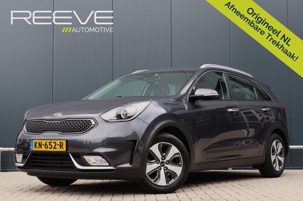 Kia Niro 1.6 GDi Hybrid First Edition Afn. Trekhaak | Apple, Auto's, Gebruikt, Met garantie (alle), Leder en Stof, Origineel Nederlands