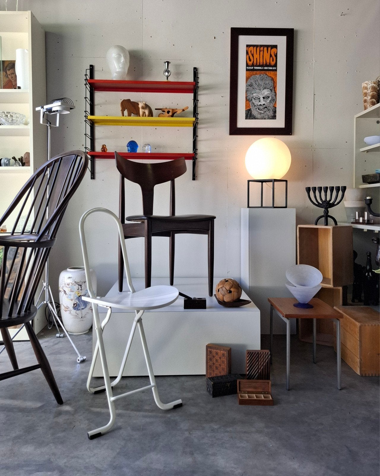 Vintage stoel retro lamp design, Ophalen, Gebruikt, X, X