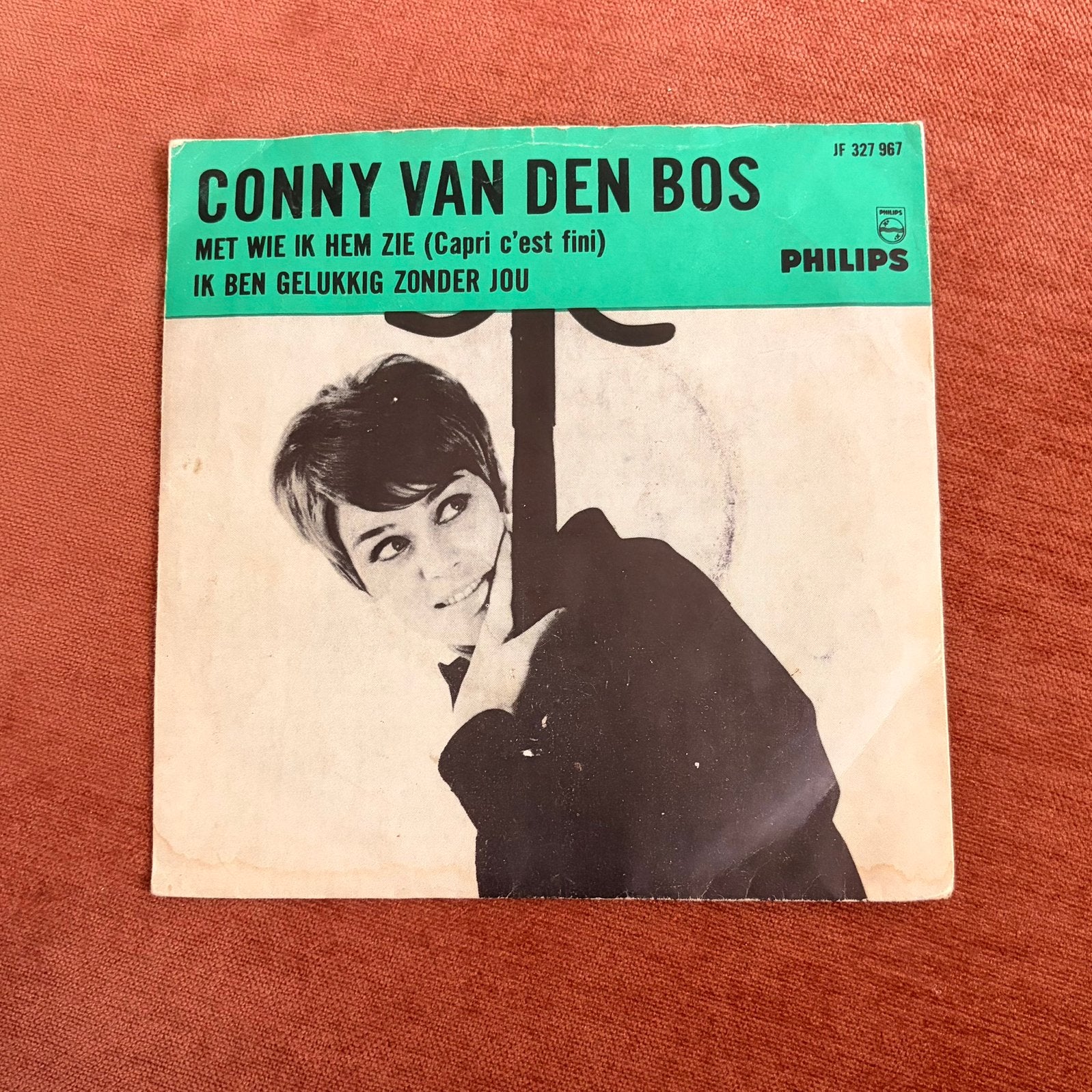 Conny van den Bos - met wie ik hem zie single, Ophalen of Verzenden, Gebruikt, Overige formaten