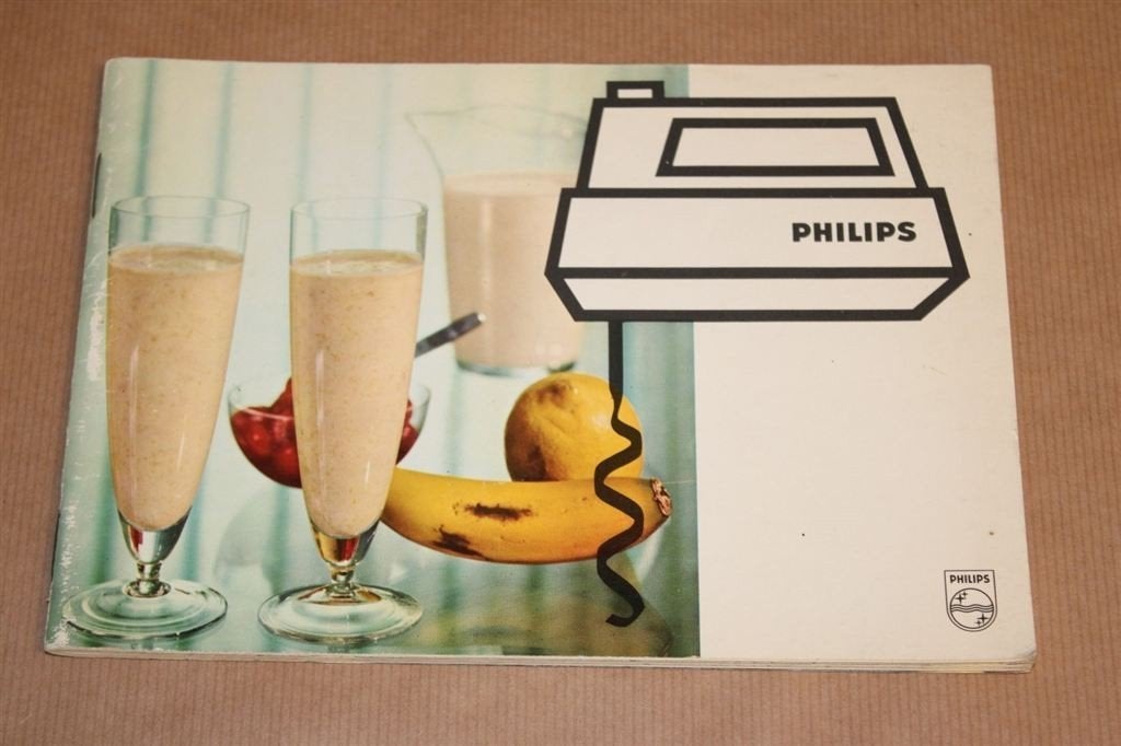 Oud receptenboek - Philiips handmixer - Ca 1965, Ophalen of Verzenden, Zo goed als nieuw, Nederland en België