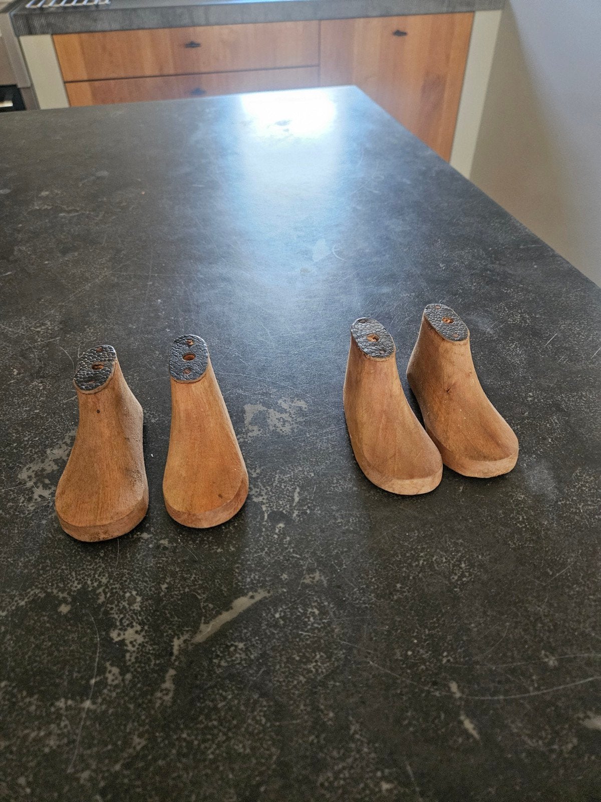Houten schoenmal kinderschoenen brocante decoratie, Antiek en Kunst, Ophalen of Verzenden