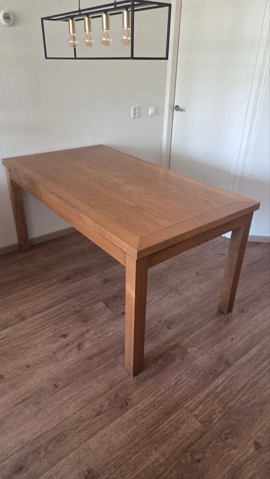 Uitschuifbare eettafel van hout, Ophalen, Gebruikt, 50 tot 100 cm, 150 tot 200 cm