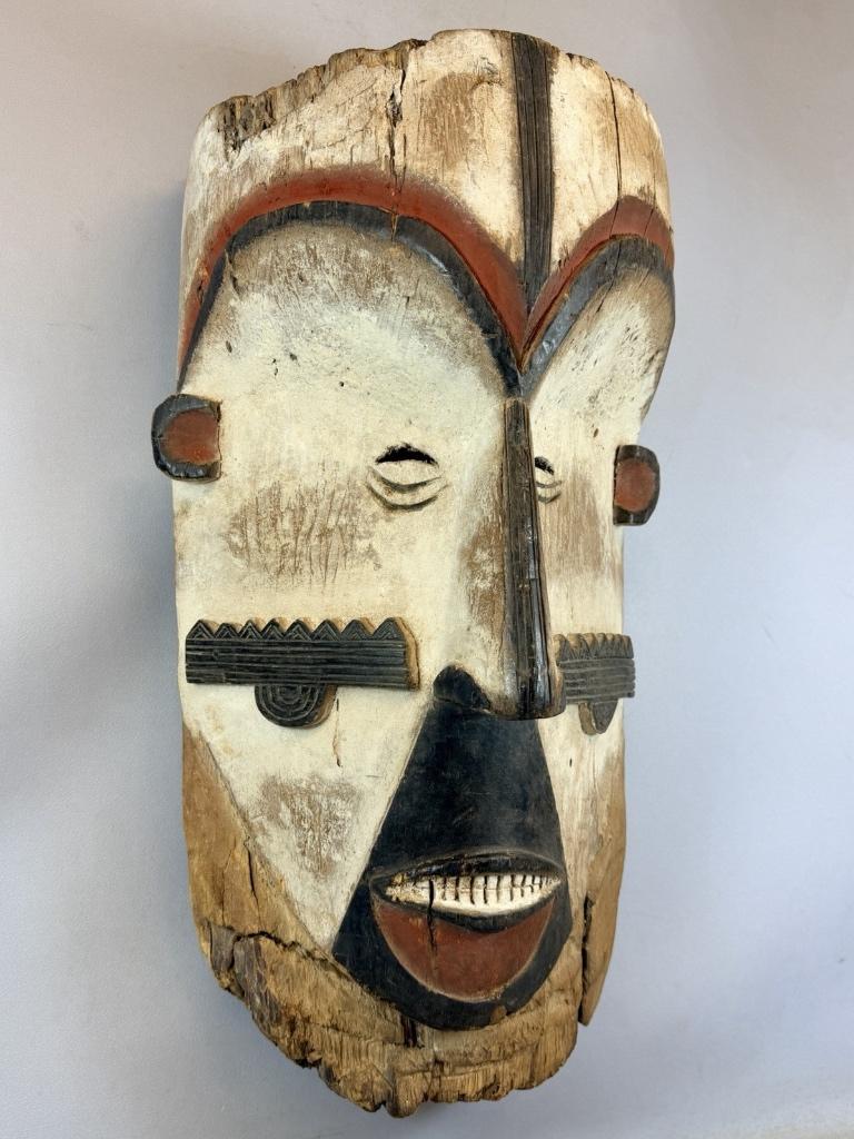 260430 Antiek Groot Afrikaans Kota masker uit Gabon., Ophalen of Verzenden