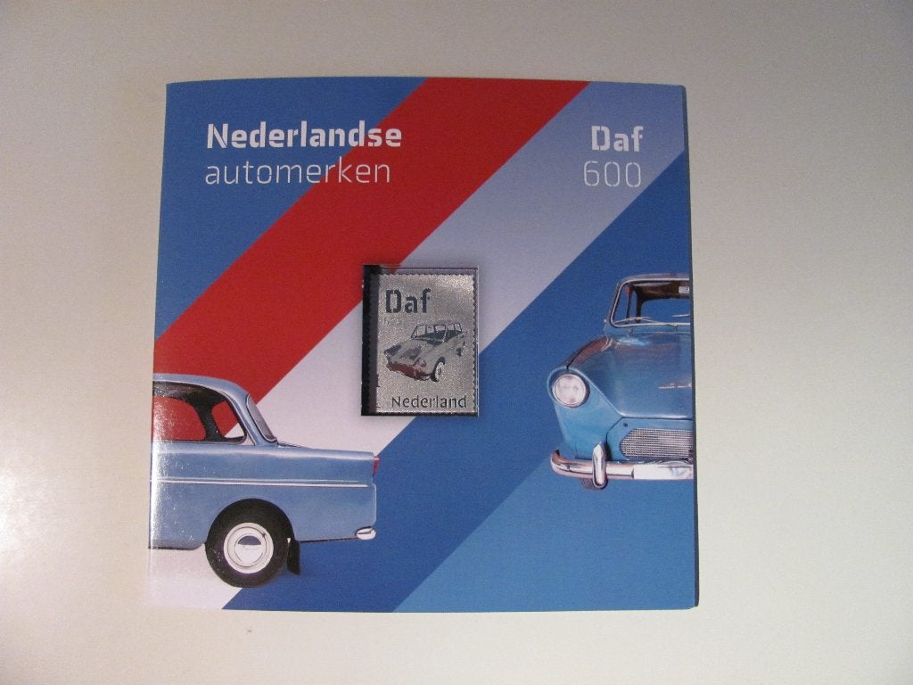 Zilveren postzegel Nederlandse automerken / Daf 600, Postzegels en Munten, Ophalen of Verzenden, Postfris
