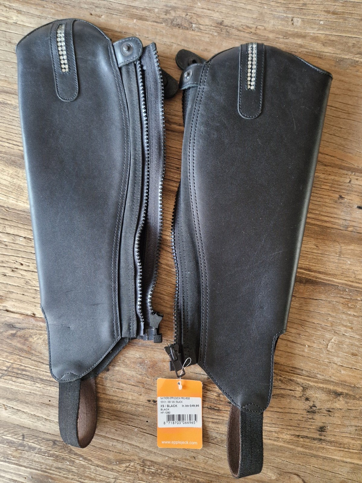 Chaps / gaithers epplejeck XS zwart met strass, Kinderen, XS, Nieuw, Ophalen of Verzenden