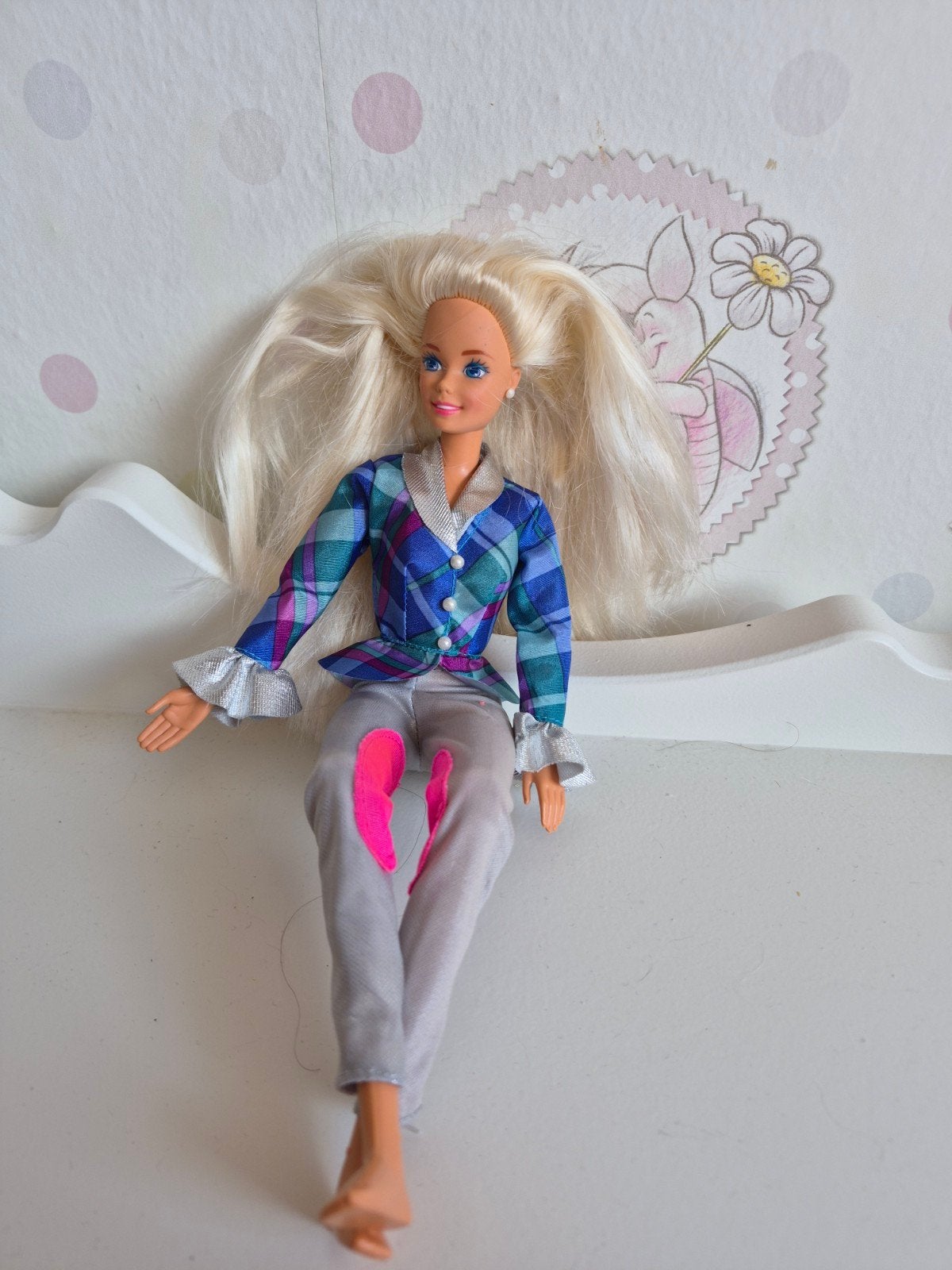 Vintage Barbie Paardrijden Pop Mattel, Ophalen of Verzenden, Gebruikt, Pop