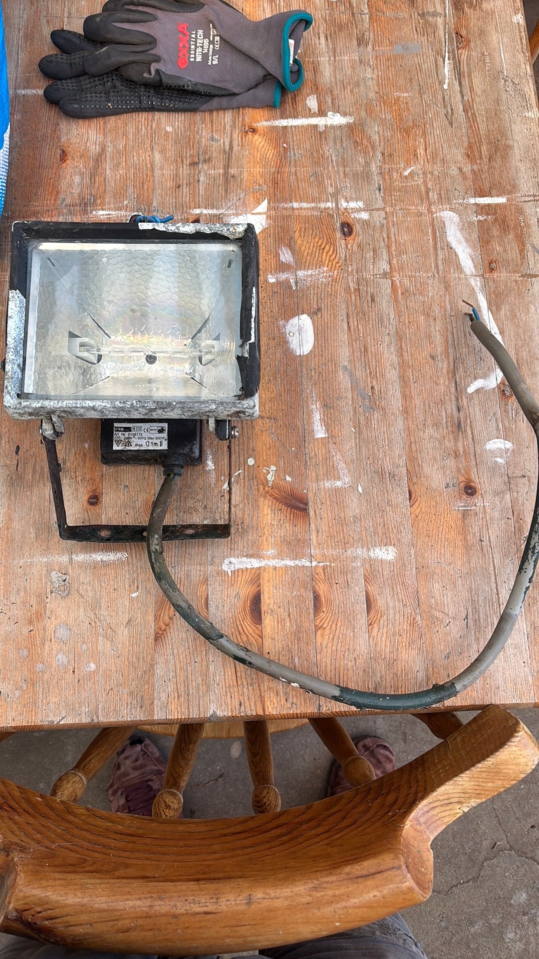 Bouwlamp halogeen 500 watt werkend, Doe-het-zelf en Verbouw, Bouwverlichting, Ophalen, Zo goed als nieuw, 500 watt of meer, Lamp