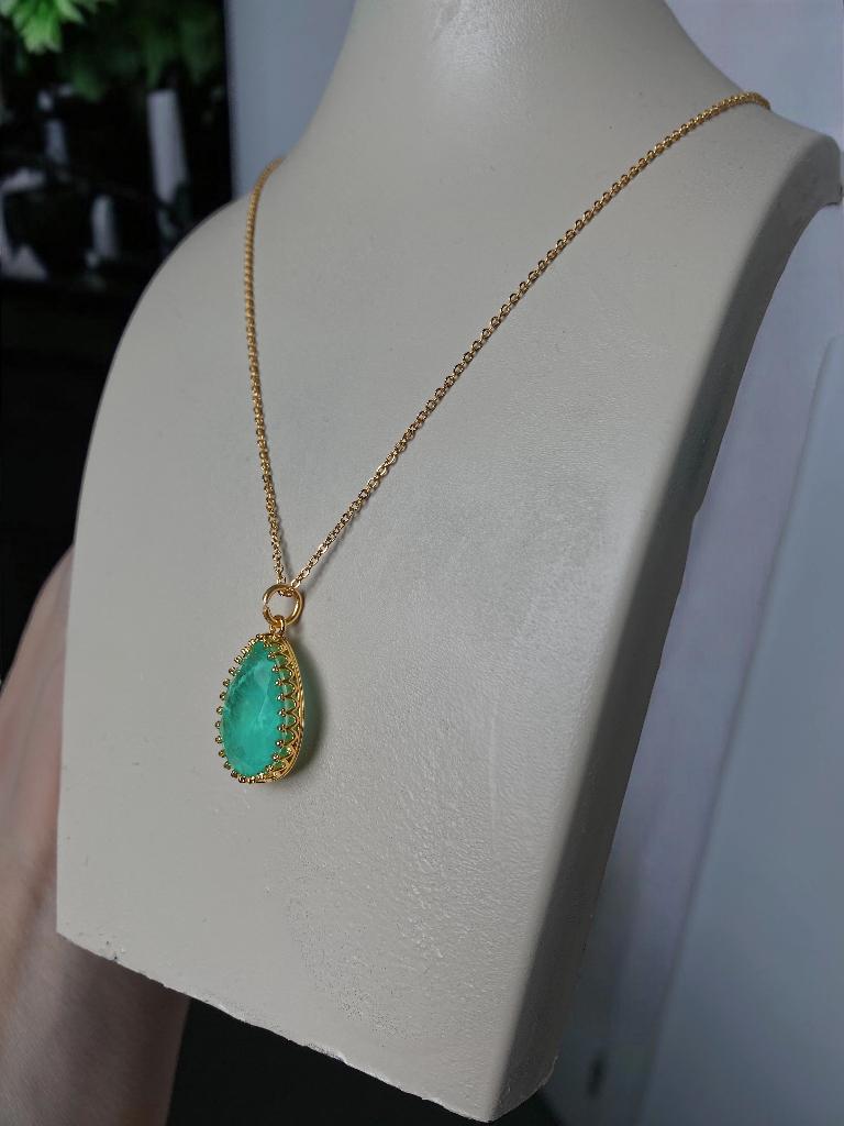 paraiba ketting hanger, Nieuw, Ophalen of Verzenden, Steen of Mineraal, Met kristal