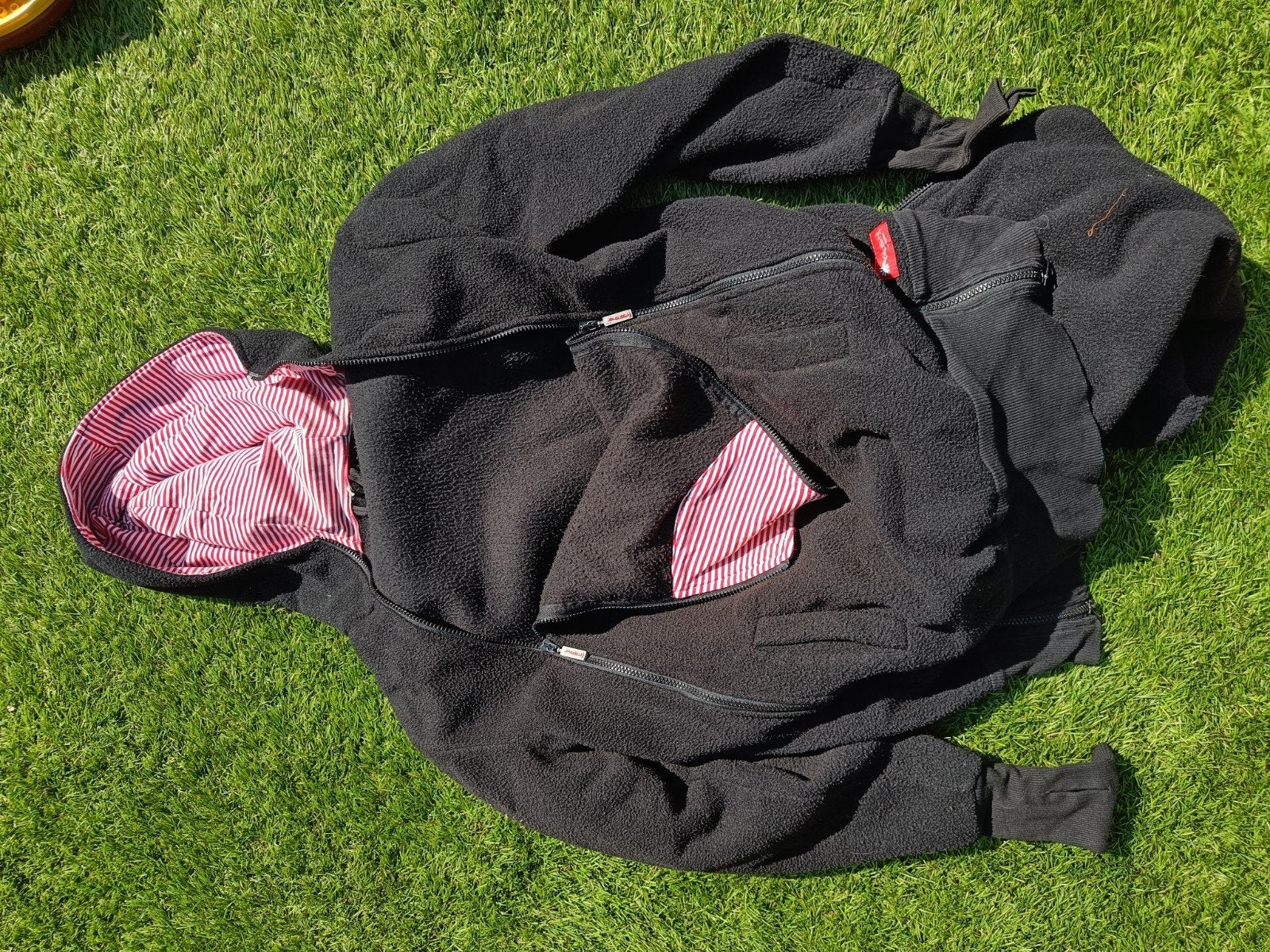 Mama Baby Draagvest Zwart met Rood Gestreept, Maat 38/40 (M), Zwart, Ophalen of Verzenden, Onbekend