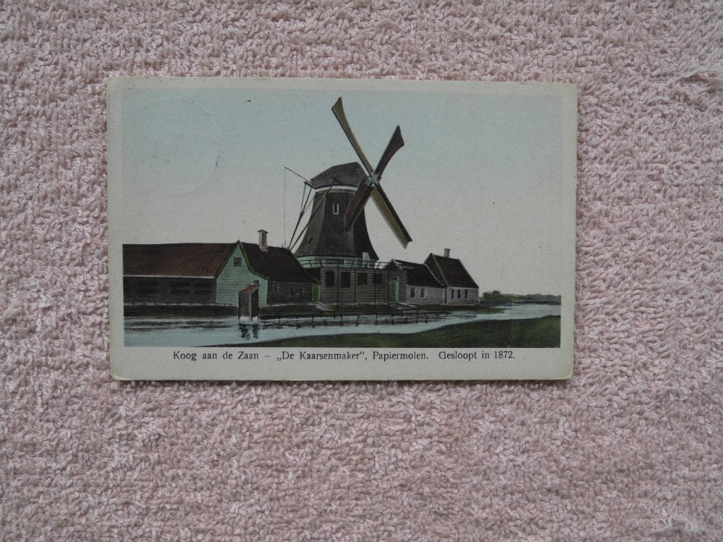 Koog aan de Zaan. Papiermolen De Kaarsenmaker., Ophalen of Verzenden, Voor 1920, Noord-Holland