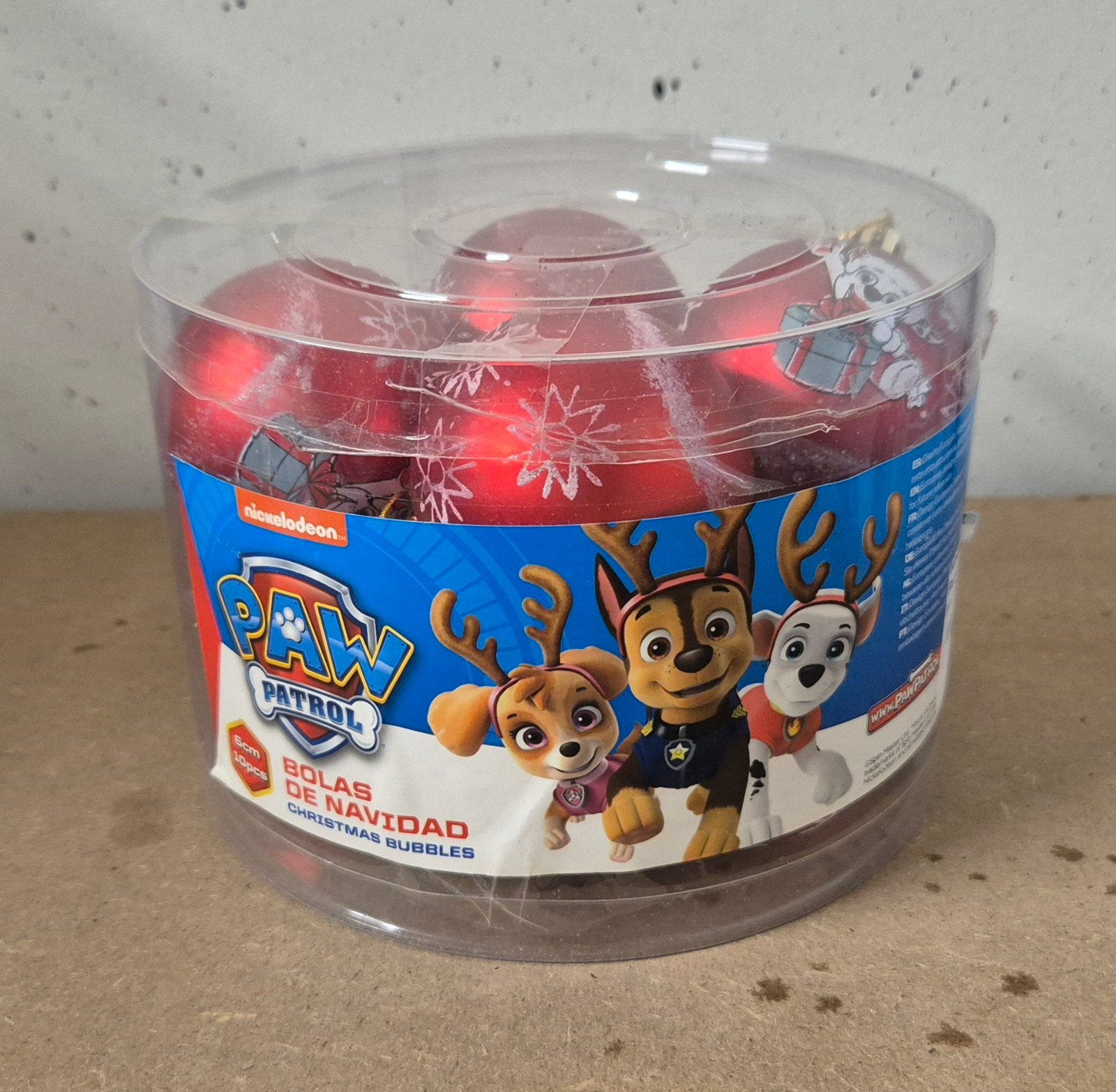 9 Paw Patrol Kerstballen, Diversen, Ophalen of Verzenden, Gebruikt